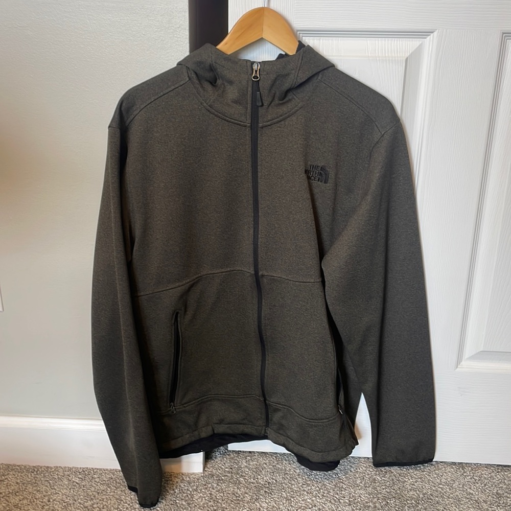 Grey North Face Lightweight Jacket with Hood